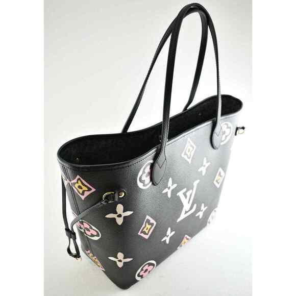 Louis Vuitton Neverfull MM Wild At Heart Black White Tote Handle Shoulder Bag - Picture 5 of 13